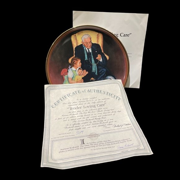 Vintage Knowles Collector Plate "Tender Loving Care" by Norman Rockwell - Picture 3 of 3